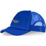 Trucker-style polyester cap with mesh, 100 g/m² royal blue colour