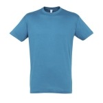 Unisex t-shirt from 100% cotton, 150 g/m2, SOL'S Regent cyan blue colour