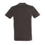 Unisex t-shirt from 100% cotton, 150 g/m2, SOL'S Regent dark brown colour rear view