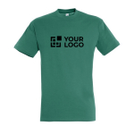 Unisex t-shirt from 100% cotton, 150 g/m2, SOL'S Regent emerald green colour view with print area