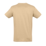 Unisex t-shirt from 100% cotton, 150 g/m2, SOL'S Regent light brown colour rear view