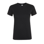 Women's t-shirt made of 100% cotton, 150 g/m2, SOL'S Regent black colour third view