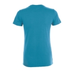 Women's t-shirt made of 100% cotton, 150 g/m2, SOL'S Regent cyan blue colour rear view