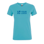 Women's t-shirt made of 100% cotton, 150 g/m2, SOL'S Regent light blue colour view with print area