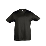 Children's cotton t-shirt, 150 g/m2, SOL'S Regent Kids black colour third view