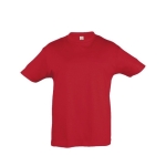 Children's cotton t-shirt, 150 g/m2, SOL'S Regent Kids red colour fifth view