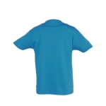 Children's cotton t-shirt, 150 g/m2, SOL'S Regent Kids cyan blue colour rear view