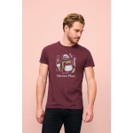 Cotton t-shirt, 150 g/m2, SOL'S Regent Fit burgundy colour