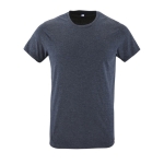 Cotton t-shirt, 150 g/m2, SOL'S Regent Fit marbled dark blue colour fifth view