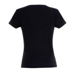 Women's t-shirt made of 100% cotton, 150 g/m2, SOL'S Miss black colour rear view