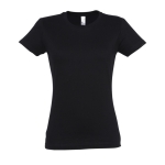 Women's 100% cotton t-shirt in colours, 190 g/m2, SOL'S Imperial black colour third view