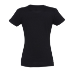 Women's 100% cotton t-shirt in colours, 190 g/m2, SOL'S Imperial black colour rear view