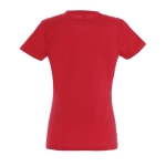 Women's 100% cotton t-shirt in colours, 190 g/m2, SOL'S Imperial red colour rear view