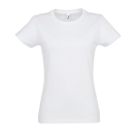 Women's 100% cotton t-shirt in colours, 190 g/m2, SOL'S Imperial white colour ninth view