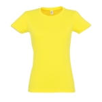 Women's 100% cotton t-shirt in colours, 190 g/m2, SOL'S Imperial yellow colour sixth view