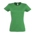 Women's 100% cotton t-shirt in colours, 190 g/m2, SOL'S Imperial green colour eighth view