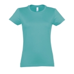 Women's 100% cotton t-shirt in colours, 190 g/m2, SOL'S Imperial turquoise colour third view