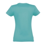 Women's 100% cotton t-shirt in colours, 190 g/m2, SOL'S Imperial turquoise colour rear view