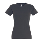 Women's 100% cotton t-shirt in colours, 190 g/m2, SOL'S Imperial titanium colour