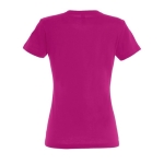 Women's 100% cotton t-shirt in colours, 190 g/m2, SOL'S Imperial fuchsia colour rear view