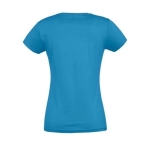 Women's 100% cotton t-shirt in colours, 190 g/m2, SOL'S Imperial cyan blue colour side view