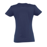 Women's 100% cotton t-shirt in colours, 190 g/m2, SOL'S Imperial navy-blue colour side view