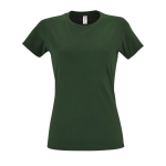 Women's 100% cotton t-shirt in colours, 190 g/m2, SOL'S Imperial dark green colour ambient view