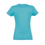 Women's 100% cotton t-shirt in colours, 190 g/m2, SOL'S Imperial light blue colour rear view