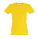 Women's 100% cotton t-shirt in colours, 190 g/m2, SOL'S Imperial dark yellow colour