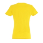 Women's 100% cotton t-shirt in colours, 190 g/m2, SOL'S Imperial dark yellow colour rear view