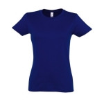 Women's 100% cotton t-shirt in colours, 190 g/m2, SOL'S Imperial ultramarine blue colour