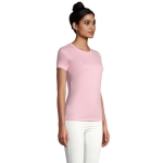 Women's 100% cotton t-shirt in colours, 190 g/m2, SOL'S Imperial pastel pink colour third photographic view