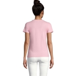 Women's 100% cotton t-shirt in colours, 190 g/m2, SOL'S Imperial pastel pink colour photographic view