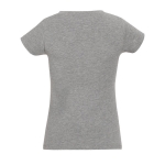 Women's 100% cotton V-neck t-shirt, 150 g/m2, SOL'S Moon marbled grey colour rear view