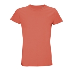 T-shirt from organic cotton, 150 g/m2, SOL'S Crusader neon orange colour