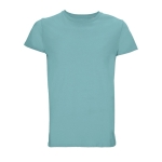 T-shirt from organic cotton, 150 g/m2, SOL'S Crusader pastel blue colour