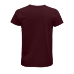 Fitted unisex t-shirt from cotton, 175 g/m2, SOL'S Pioneer burgundy colour rear view