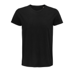 Fitted unisex t-shirt from cotton, 175 g/m2, SOL'S Pioneer black colour third view