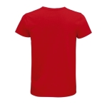 Fitted unisex t-shirt from cotton, 175 g/m2, SOL'S Pioneer red colour rear view