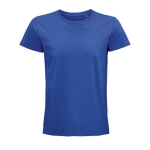 Fitted unisex t-shirt from cotton, 175 g/m2, SOL'S Pioneer royal blue colour third view