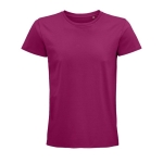 Fitted unisex t-shirt from cotton, 175 g/m2, SOL'S Pioneer fuchsia colour