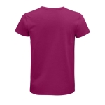 Fitted unisex t-shirt from cotton, 175 g/m2, SOL'S Pioneer fuchsia colour rear view