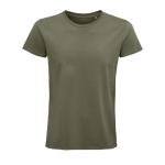 Fitted unisex t-shirt from cotton, 175 g/m2, SOL'S Pioneer khaki colour ninth view