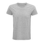 Fitted unisex t-shirt from cotton, 175 g/m2, SOL'S Pioneer marbled grey colour