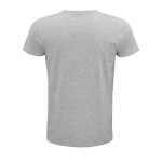 Fitted unisex t-shirt from cotton, 175 g/m2, SOL'S Pioneer marbled grey colour rear view