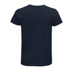 Fitted unisex t-shirt from cotton, 175 g/m2, SOL'S Pioneer navy-blue colour rear view