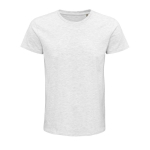 Fitted unisex t-shirt from cotton, 175 g/m2, SOL'S Pioneer heather light grey colour