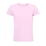 Fitted unisex t-shirt from cotton, 175 g/m2, SOL'S Pioneer pastel pink colour