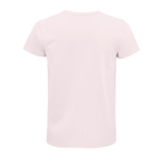 Fitted unisex t-shirt from cotton, 175 g/m2, SOL'S Pioneer pastel pink colour rear view