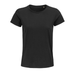 T-shirt for women with organic cotton, 175 g/m2, SOL'S Pioneer black colour third view